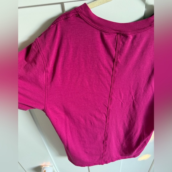 Lululemon All Yours Boyfriend Tee Raspberry - Picture 9 of 10